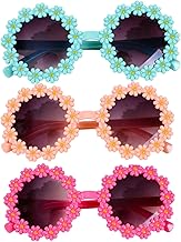 3 Pieces Daisy Sunglasses, Party Glasses, Classic Round, Retro Flower, Funny Beach