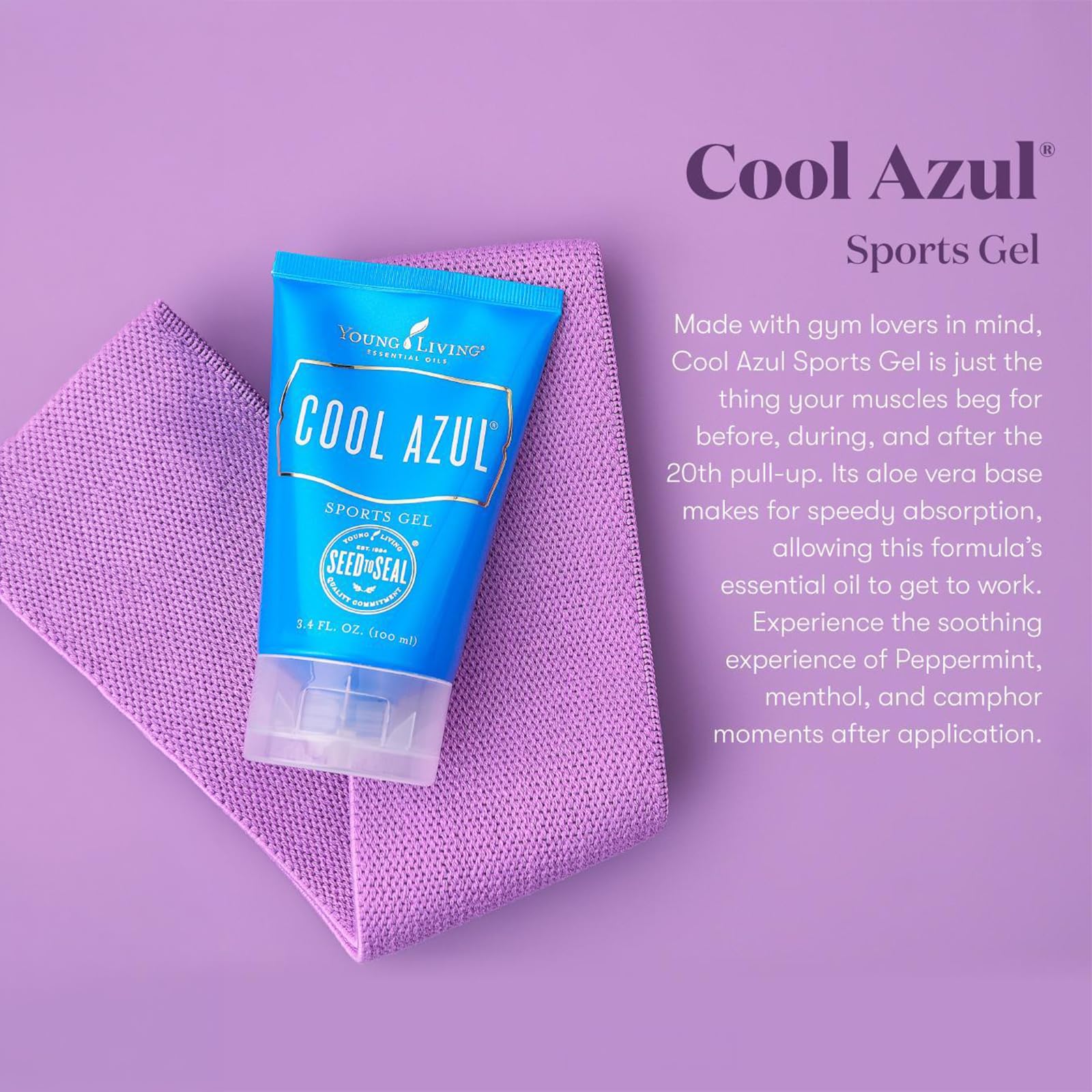 Amazon.com: Young Living Cool Azul Sports Gel | 3.4 oz | Cooling