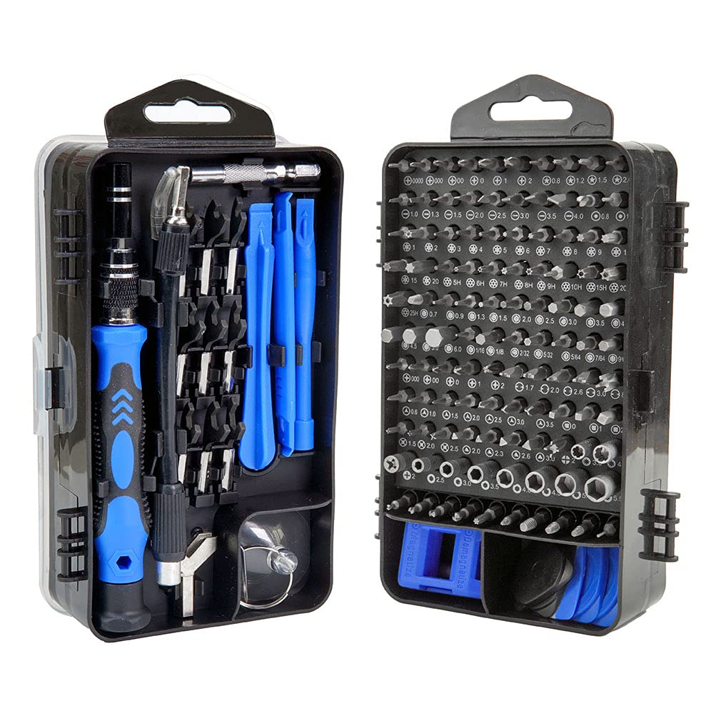 Juego de destornilladores 135 en 1, destornillador de precisión para electrónica, kit de herramientas de reparación magnética para teléfonos, computadoras, consolas de juegos y electrodomésticos