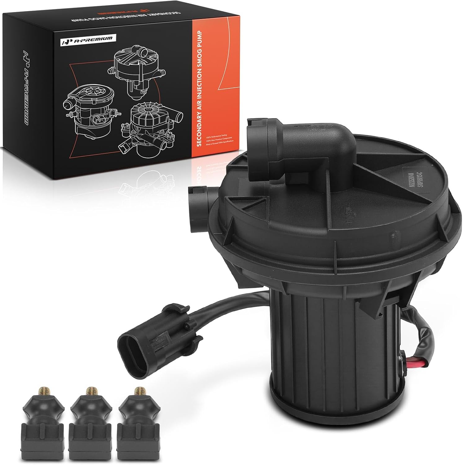 A-Premium Secondary Air Injection Smog Pump Compatible with Chevrolet Trailblazer 2004-2005, Trailblazer EXT 2004-2005 & GMC Envoy, Envoy XL XUV & Oldsmobile Bravada & Saab 9-7x & Buick Rainier