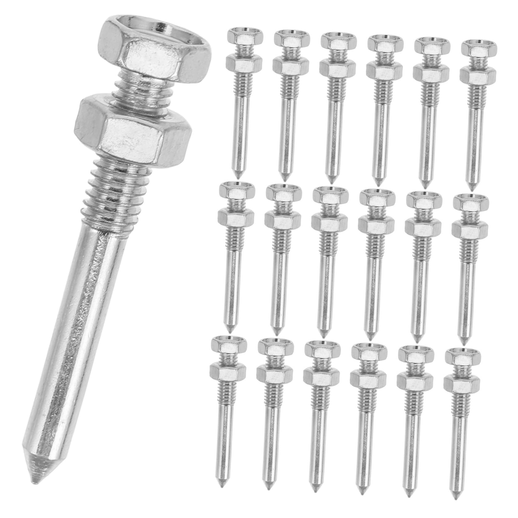 Hohopeti Durable Metal Aerator Shoes Spikes 20pcs for Lawn Shoes Easy to Install for Aerator