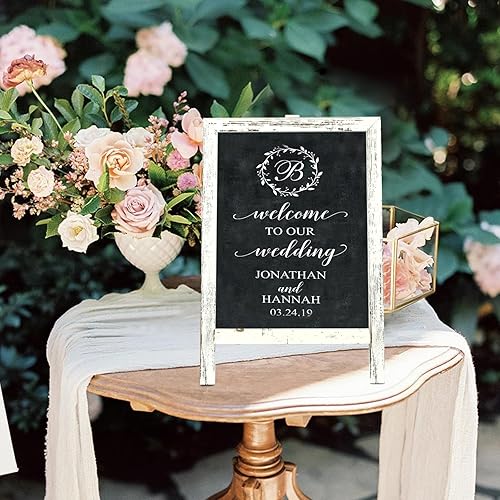 Miniatura 5 de 4 THOUGHT Letreros pequeños de pizarra de mesa para alimentos, 9.5 x 14 pulgadas, mini pizarra magnética de madera con soporte para niños,