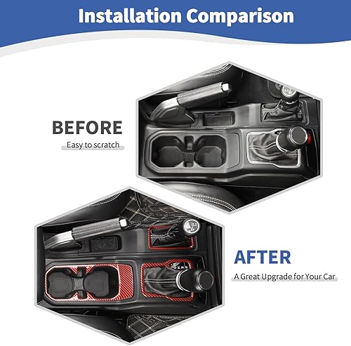 Miniatura 2 de RT-TCZ Kit de moldura interior para Wrangler JL compatible con Jeep Wrangler JL JLU Gladiator JT 2018-2023, accesorios interiores de fibra de