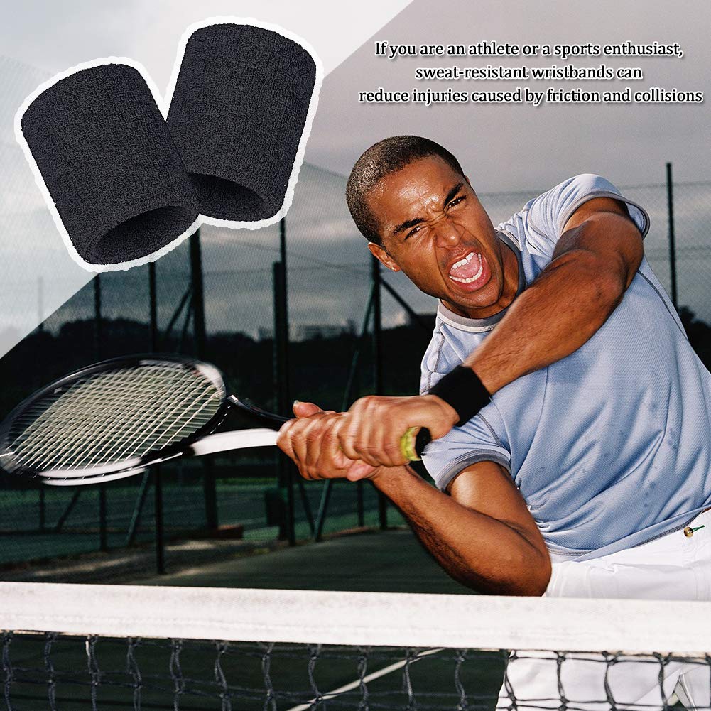 Cotton Terry Sweatbands Set – Headband & Wristbands For Sports, Gym, Tennis, Running | Breathable & Comfortable-963828