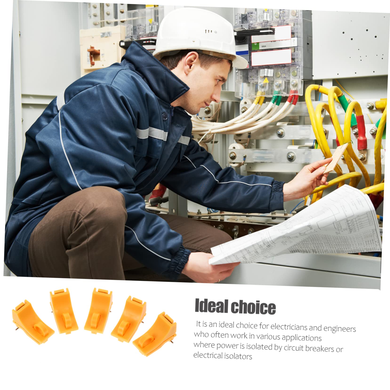 STOBAZA 5pcs Safety Call Breakers Replacement Locks Lockout Pin Small Pin Locking Buckle Accessory Lockout Buckle Small Lockout Orange