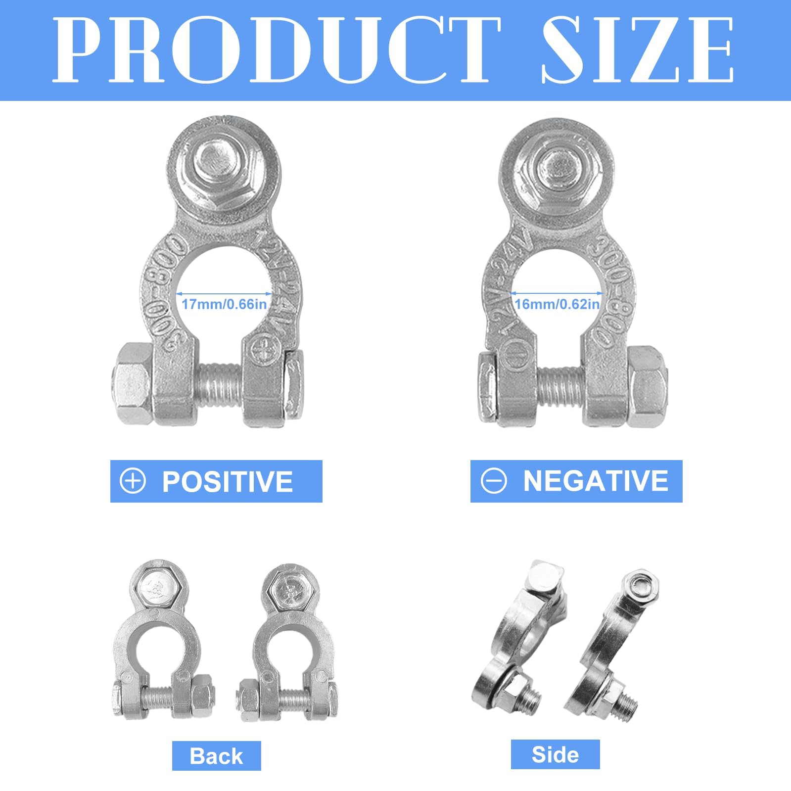 Connettore Batteria 250a Morsetto Batteria Isolato - Nero Per - Foto 4