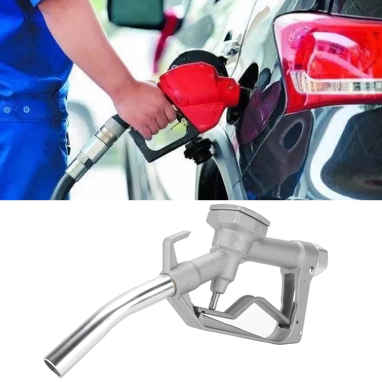 Boquilla de Combustible, Fydun Llenado Manual de Combustible Boquilla de Llenado de Combustible Dispensador de Reabastecimiento Automotriz de Doble Engranaje para Diesel, Gasolina, Aceite, Biodiesel