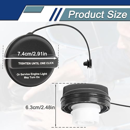 Miniatura 4 de GT360 - Tapones de depósito de gasolina para automóviles compatibles con Chevy GMC Cadillac Silverado Savana Express Sierra 1500 2500 3500 4500