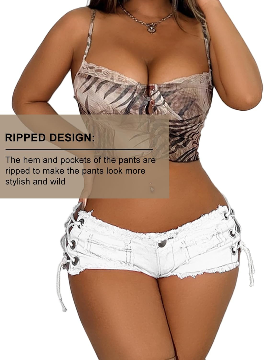 Mini Jean Shorts Cut Off Sexy Jean Shorts Micro Shorts Sexy Short Shorts for Women Lingerie Denim Shorts Hot Pants - Image 5