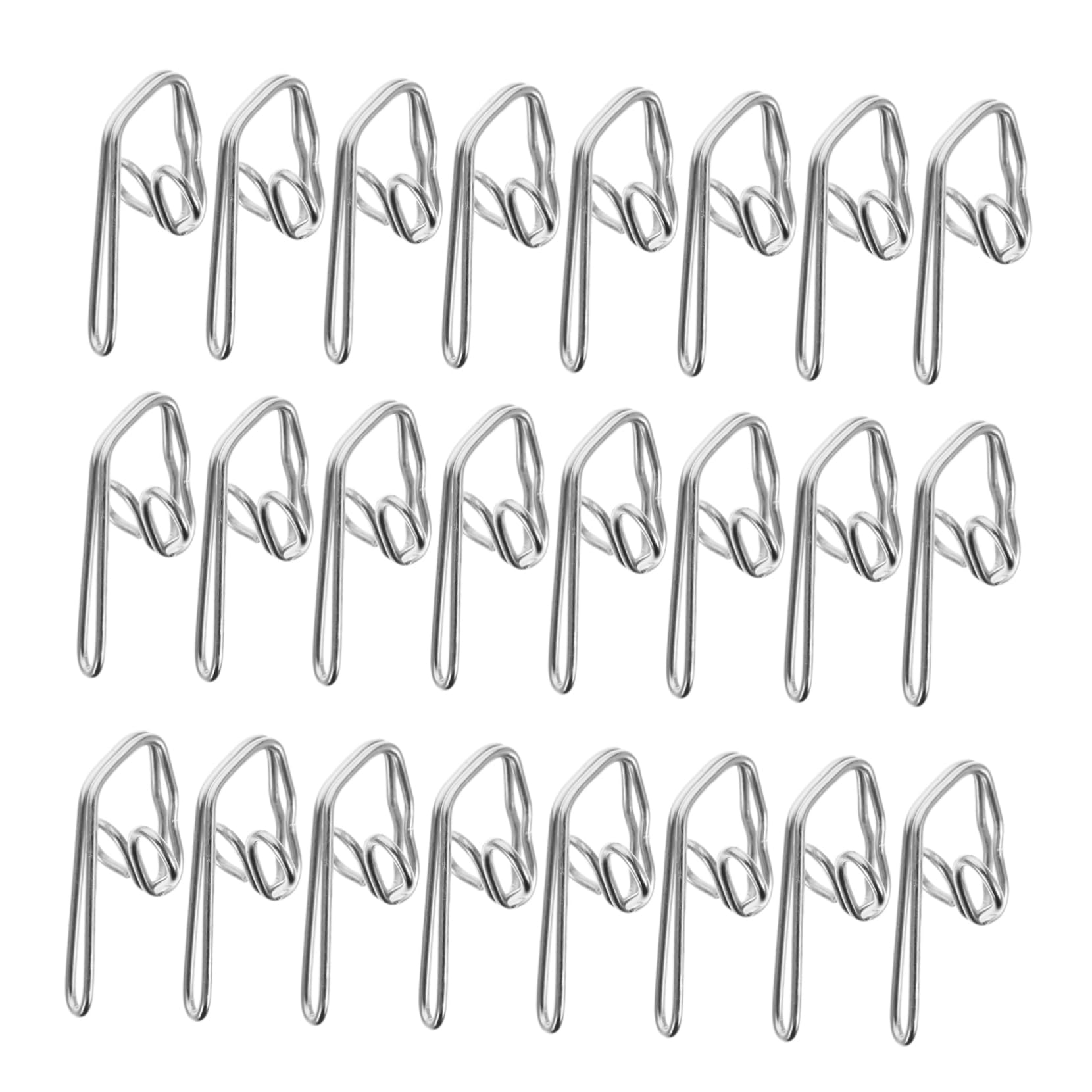 Mikikit 30pcs Metal Curtain Hooks for Drapery Pinch Pleating Easy Install Rings for Heavy Drape Curtain Pull Back Hooks for Windows and Doors