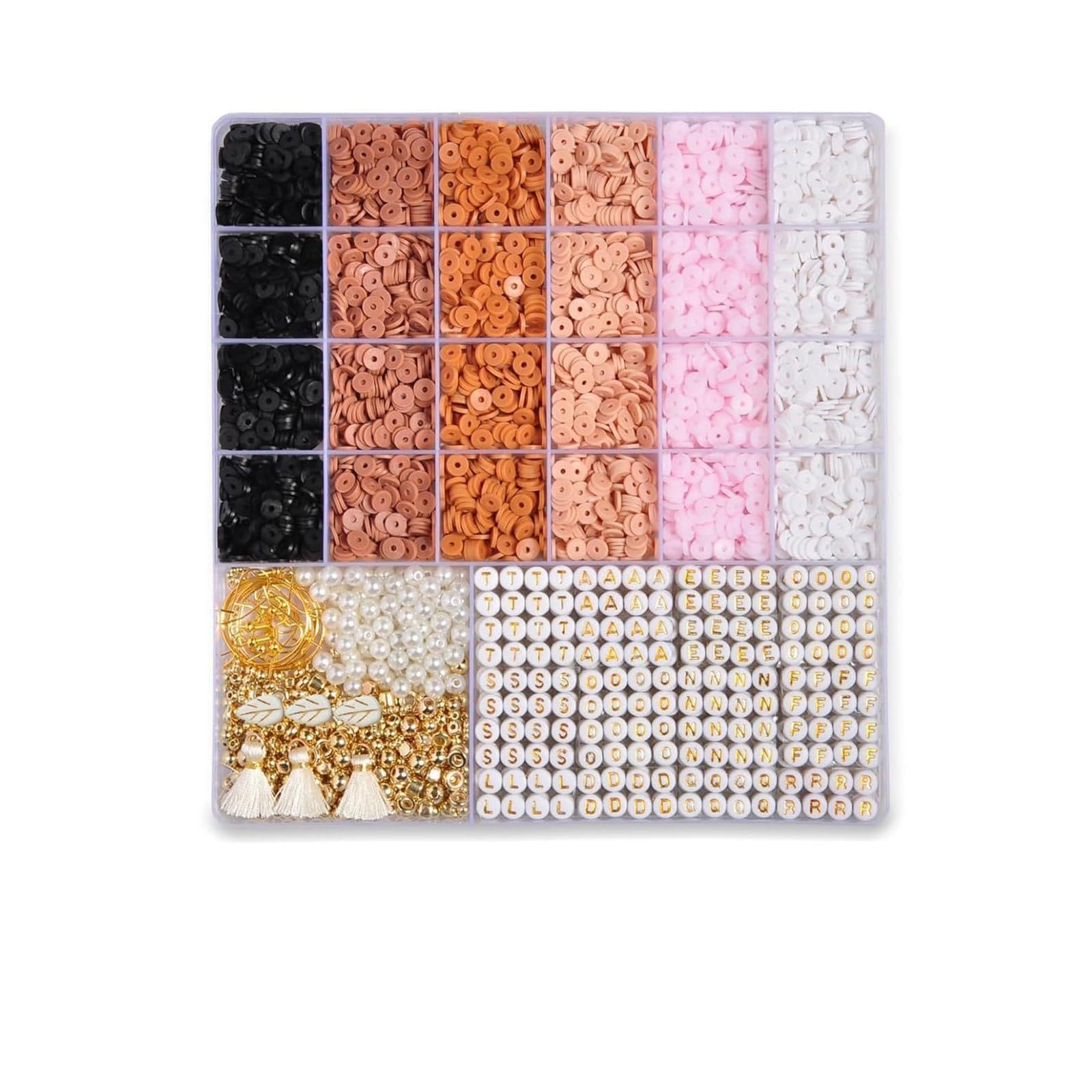 Msioytog Clay Jewelry Bead Set Beading Supplies Soft Clay Beads Set Jewelry Making Finding Suitable for Craft Beading Supplies
