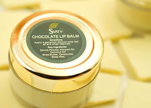 Miniatura 3 de SVATV Bálsamo labial de chocolate blanco. Con ingredientes naturales  Manteca de karité cera de abejas y aceite de coco para reparar los labios