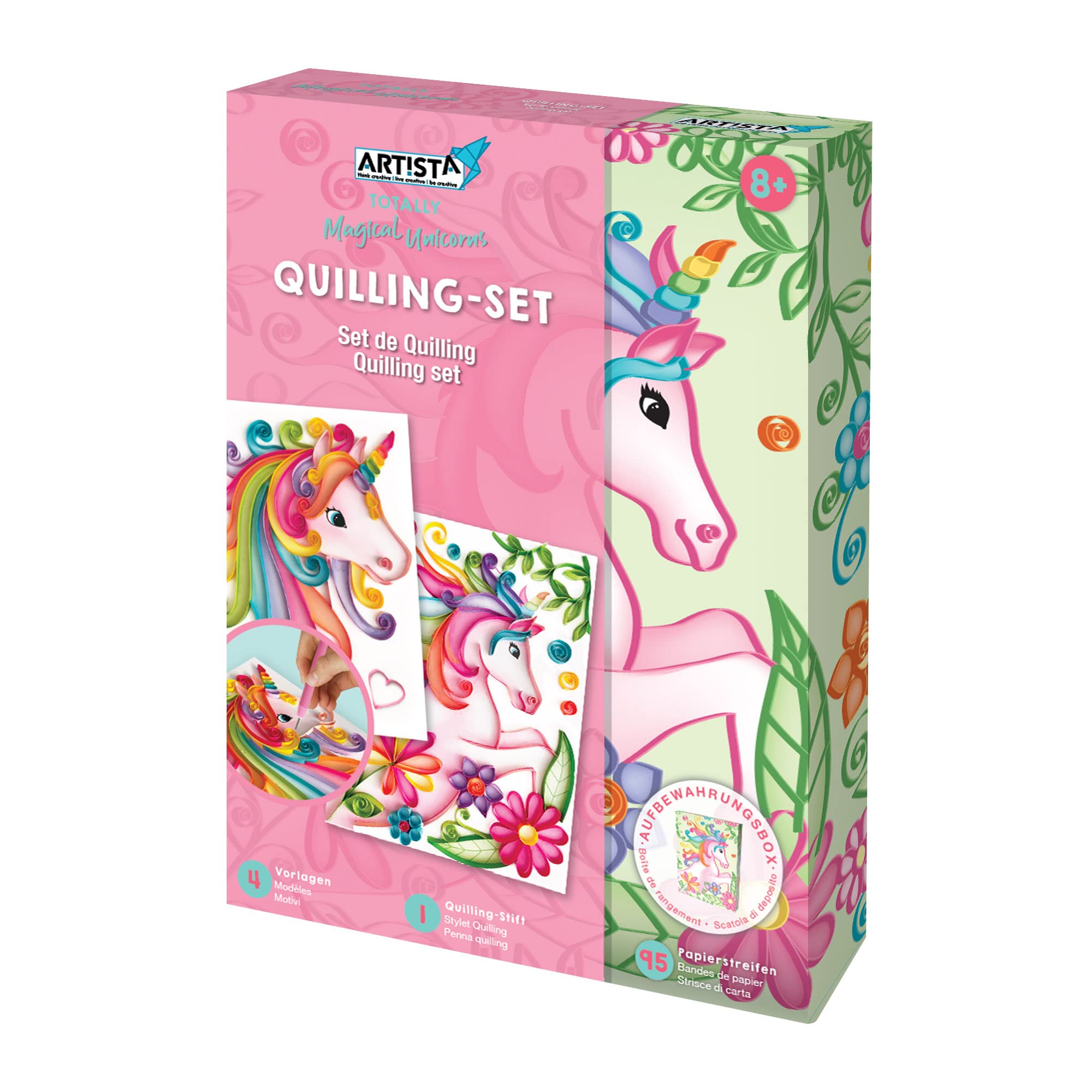 9301933 - Kit de manualidades para niños, diseño de unicornio, kit creativo en práctica caja de almacenamiento