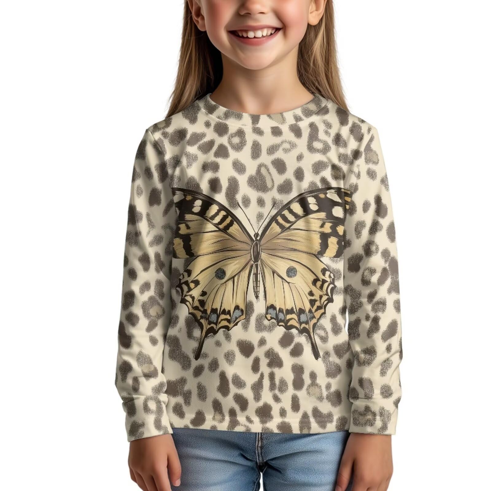 Uourmeti Girls Graphic Tees Long Sleeve T Shirts for Teens Casual Tshirts Junior Sportswear Fall Tops