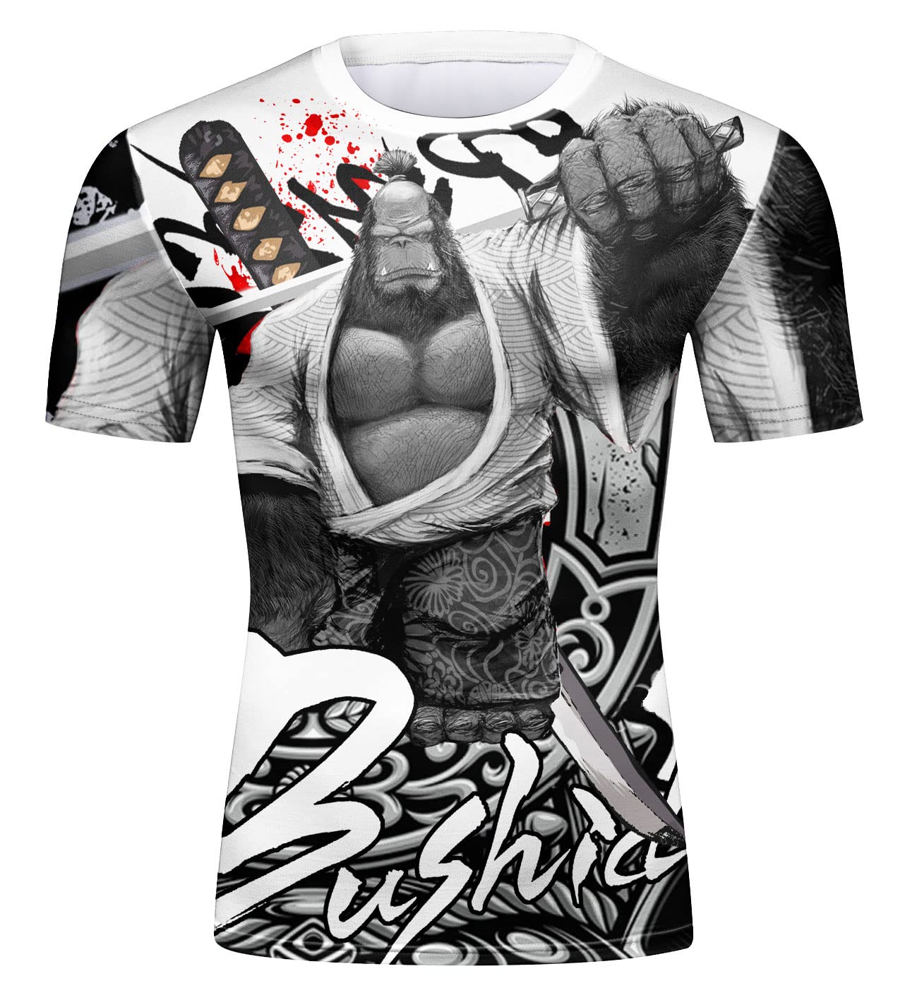 Red Plume Men's Sonic Compression Sports Fitness Shirt(AA,XXL)