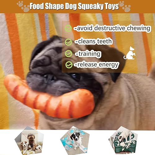 Miniatura 4 de Juguete masticable para perros, juguetes chirriantes de zanahoria para masticadores agresivos y juguetes de látex de dinosaurio para perros, juguete