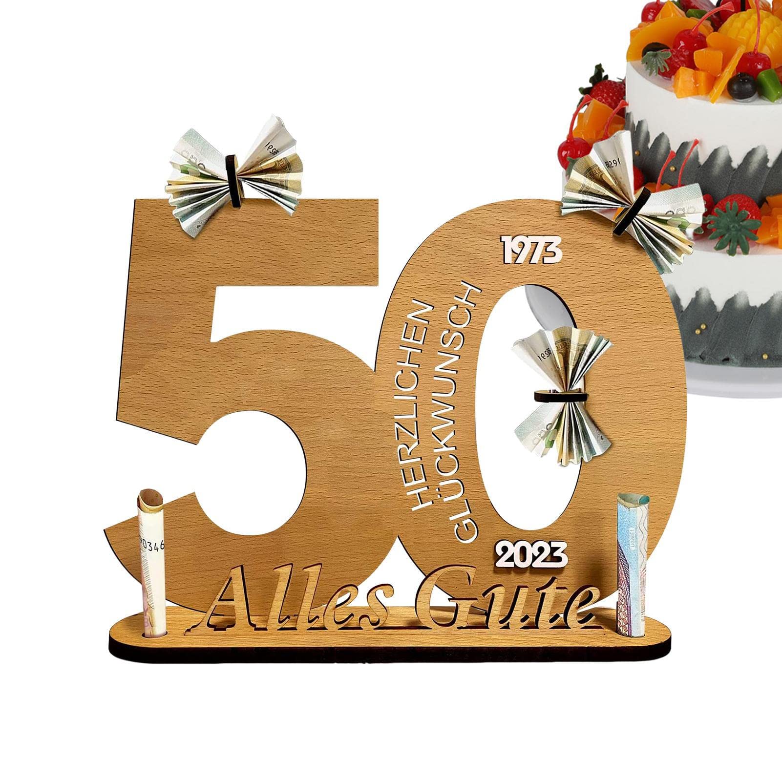 f fabobjects F FABOBJECTS® Birthday Unique Money Holder | Money Holders Wooden Sign Anniversary for Years | Handmade Wooden Table Stand Creative Gift for Birthday Anniversary Years Party Signature-picture-15