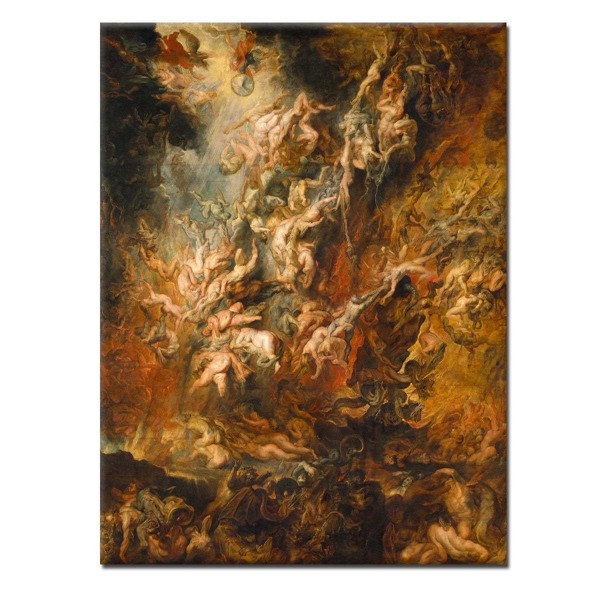LeinwandbildDer Höllensturz der Verdammten von Peter Paul Rubens / 60 x 80 cm/auf Keilrahmen