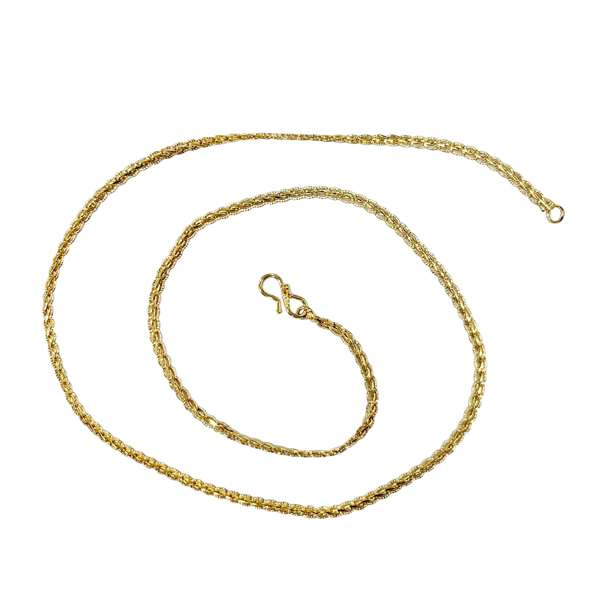 Shreyadzines Stylish Thin Light Weighted Gold Plated Golden Designer Chain Necklace For Women 22 Inches