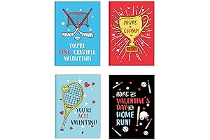 Valentine's Day Cards for Kids, Sports Themed Valentine's Day Greeting Card