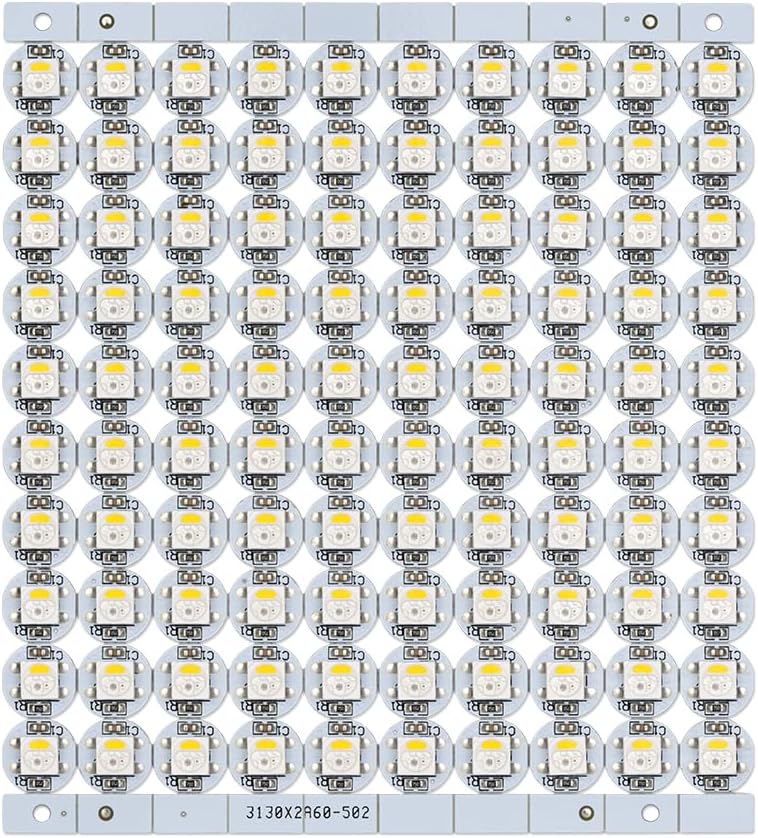 BTF-LIGHTING SK6812(WS2812B) RGBW LED Chips 100PCS RGB+Natual White Individually Addressable 5050SMD Module Pixels Light DC5V White PCB Chasing Dream Color for Christmas(No Adapter or Controller)