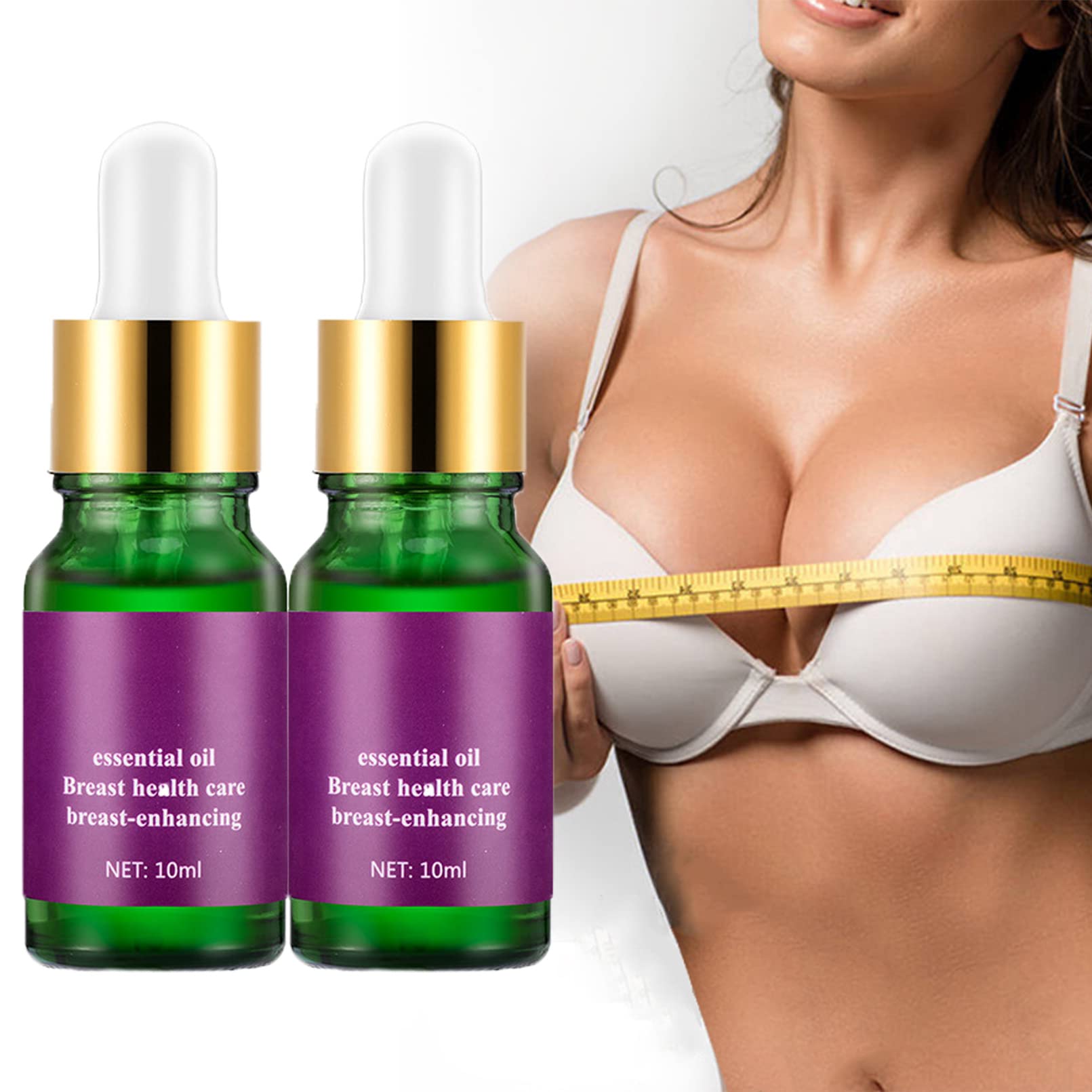 Mandalashley Bust Firming Natural Essential Oil, 10ml (2Pcs)