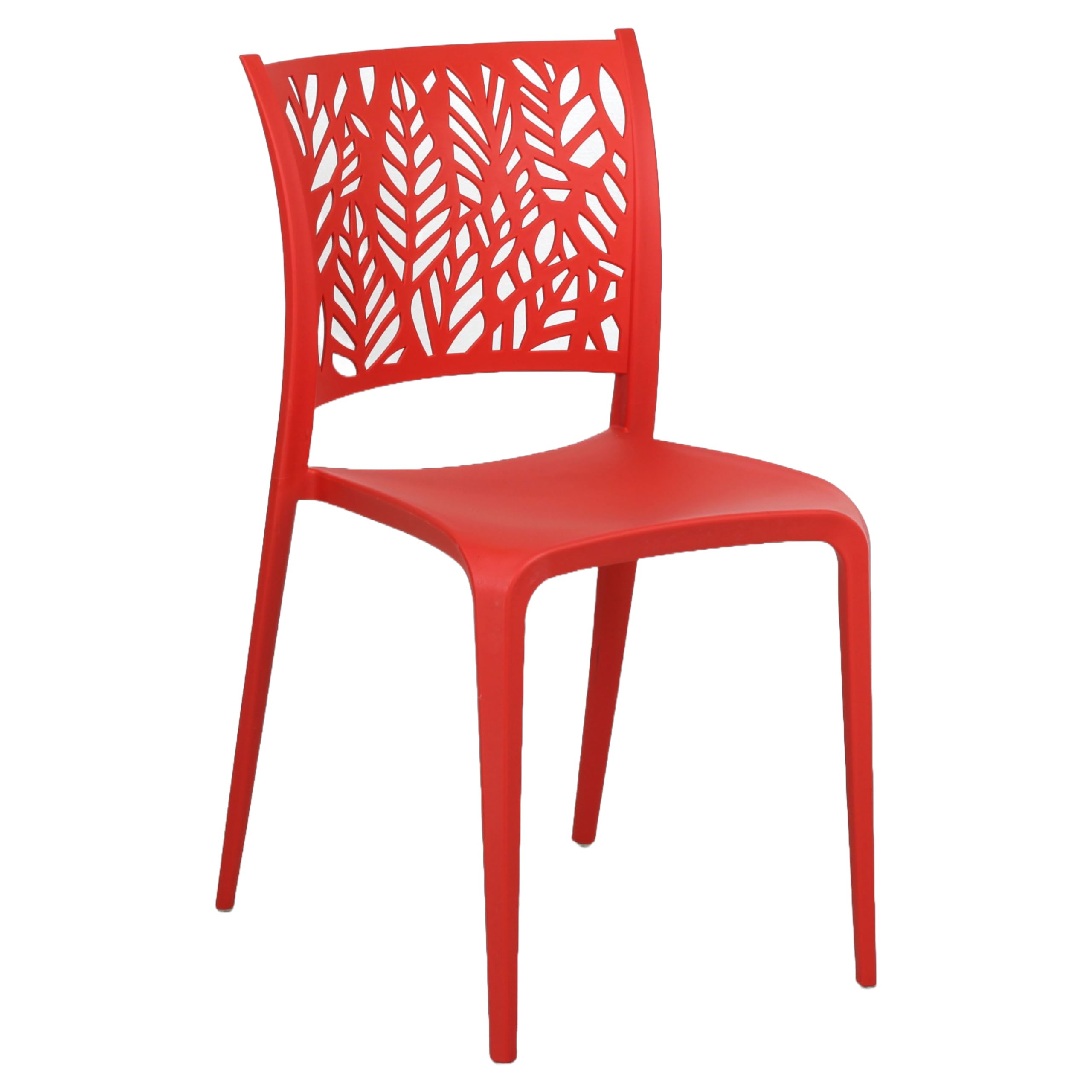 Totò Piccinni Sedia SPRING in Polipropilene moderno design impilabile per esterno e interno (Rosso, 4)