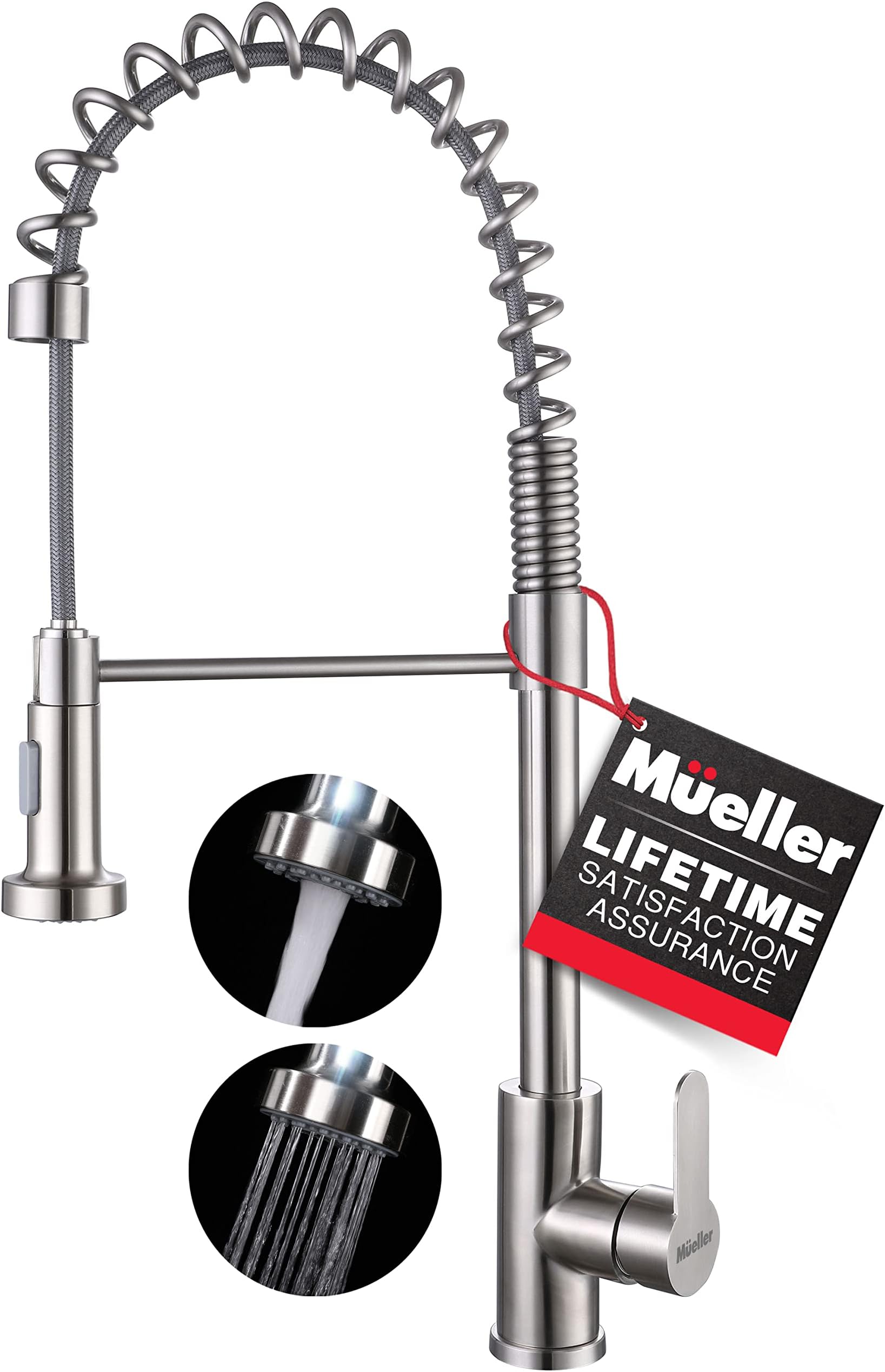 Mueller Professional Series Kitchen Sink Faucet Single Handle Stainless