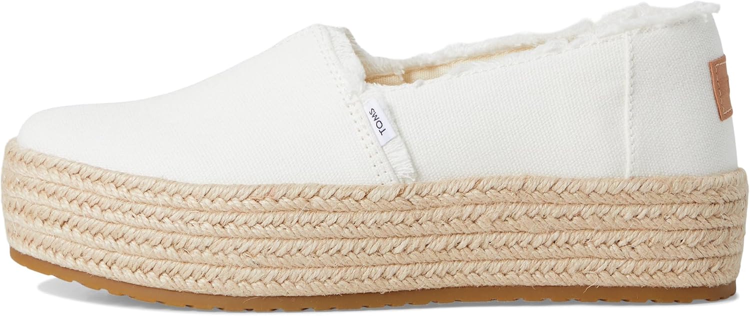 TOMS Women's Valencia Platform Espadrille, Textile Upper, OrthoLite Insole