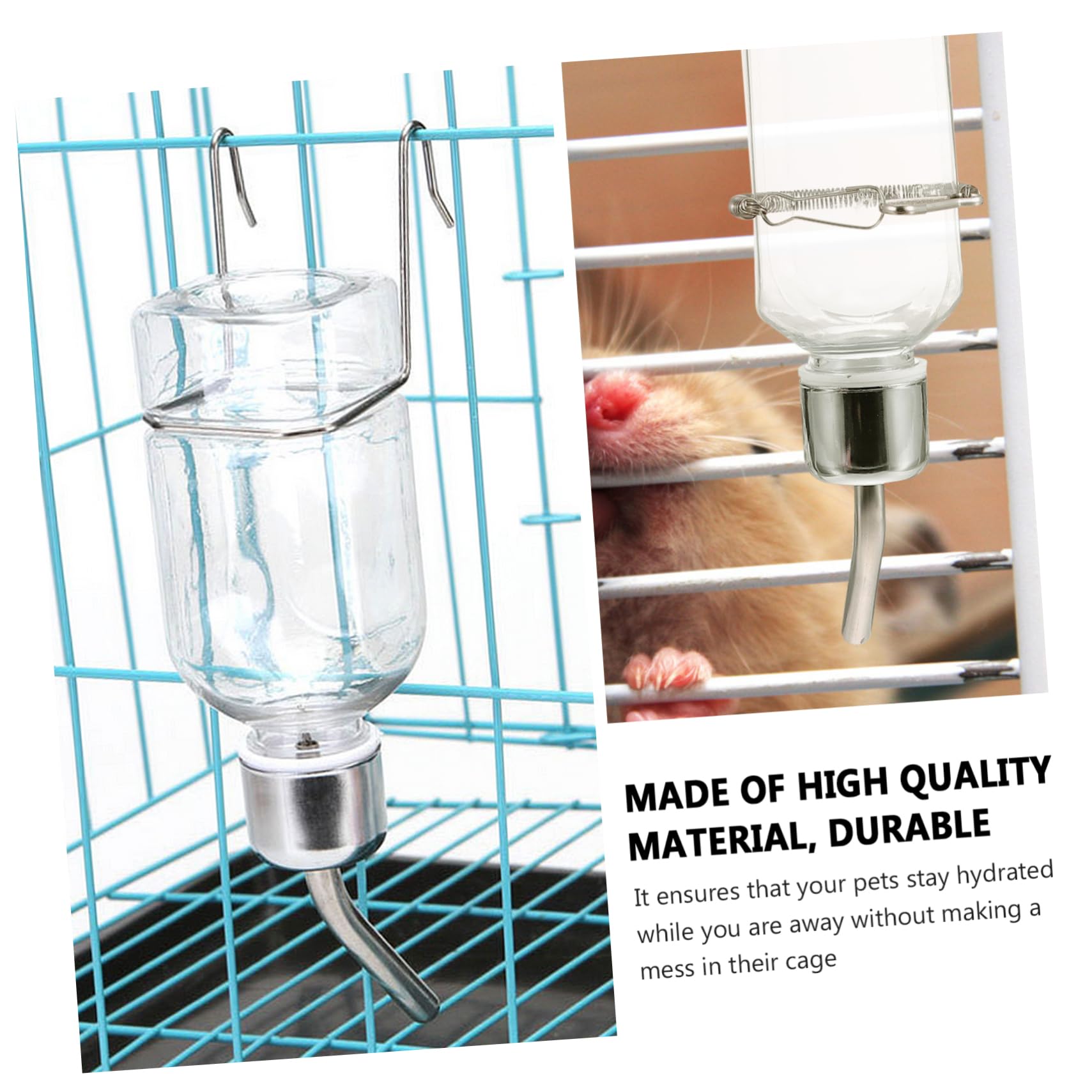 POPETPOP 6pièces Distributeur Eau pour Animaux Fontaine Suspendue pour Rongeurs Abreuvoir Sécurisé pour Chinchillas Et Lapins Accessoire Pratique pour Cage