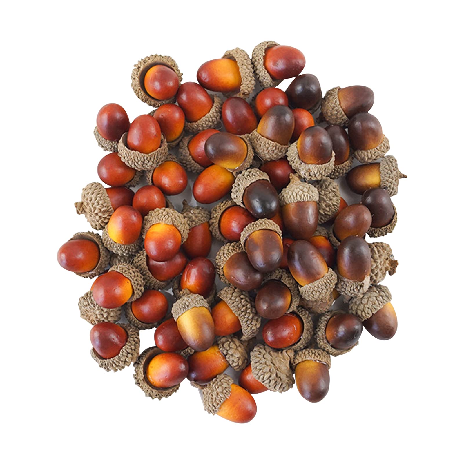PAqcSAITE60 Pcs Artificial Acorns Artificial Lifelike Acorn Decors Festival Decoration Props for Craft, Wedding, Festival Party
