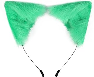 Handmade Fox Wolf Cat Ears Headwear Costume Accessories for Halloween Christmas Party