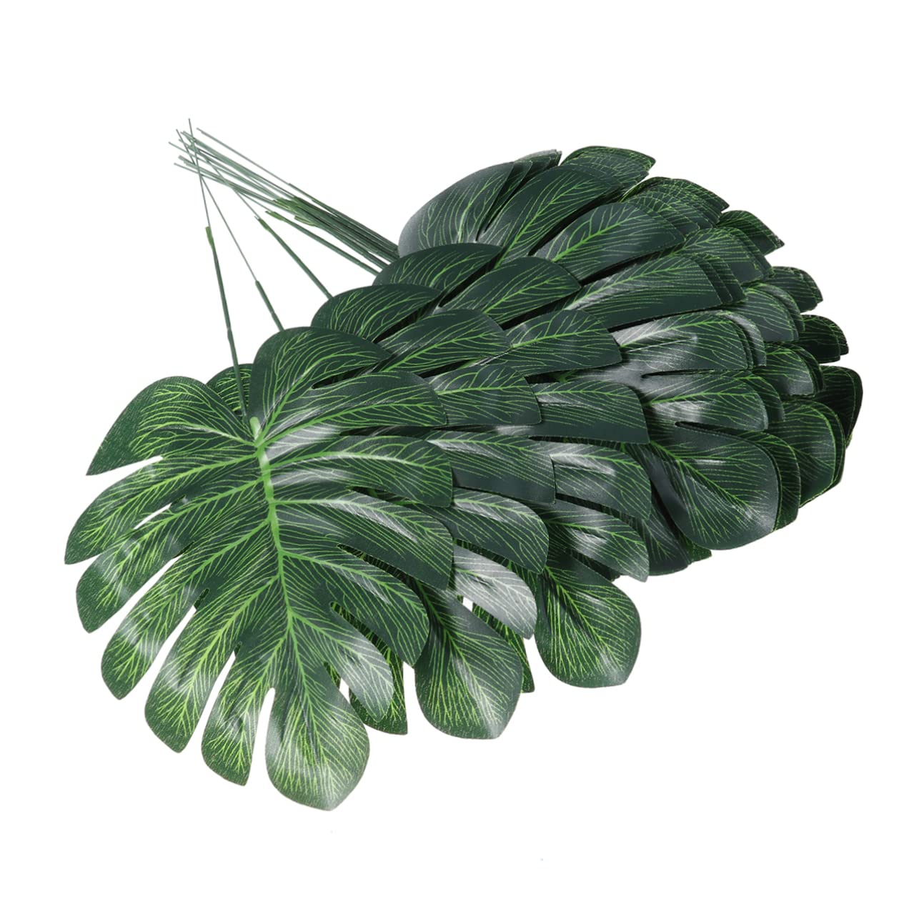 Amosfun 2 Set Di Foglie Tropicali Decorazione Artificiale Foglie Di Monstera Pianta Finta Fiori Di Simulazione Verde Per La Decorazione Dellufficio Domestico 40 Pezzi * 2