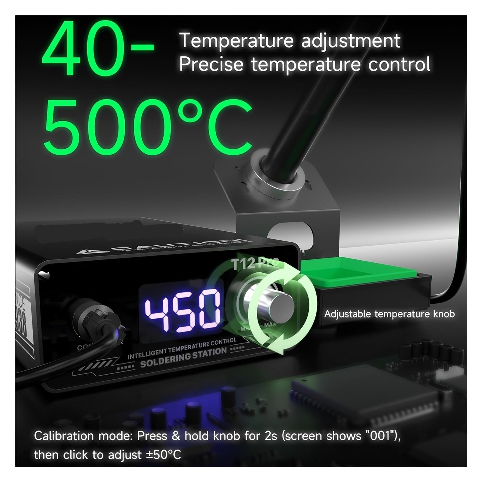 Stazione di saldatura digitale T12, strumento for saldatore riscaldato for interni a temperatura regolabile