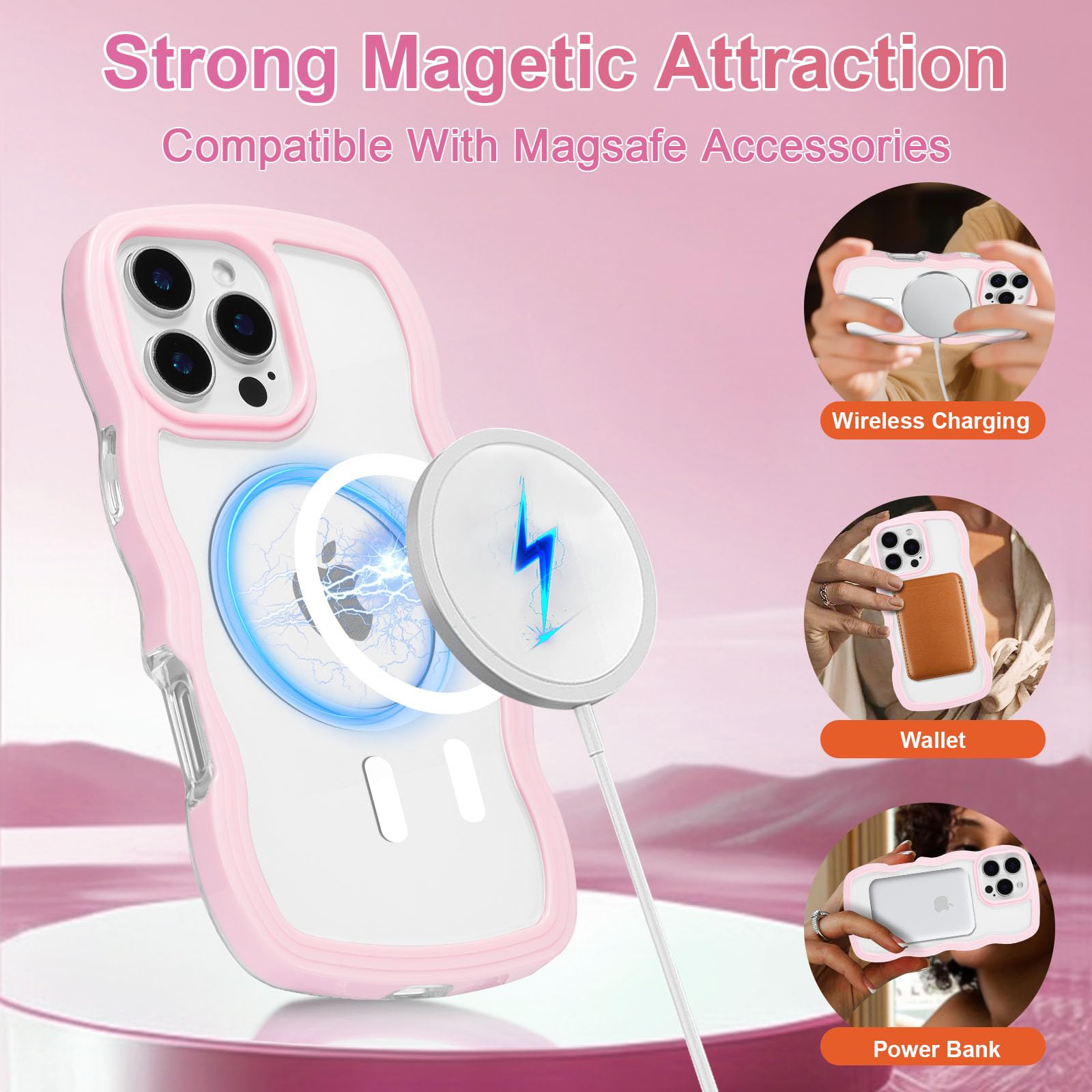 QLTYPRI iPhone 16 promax 用 ケース クリア QLTYPRI Magnetic for 