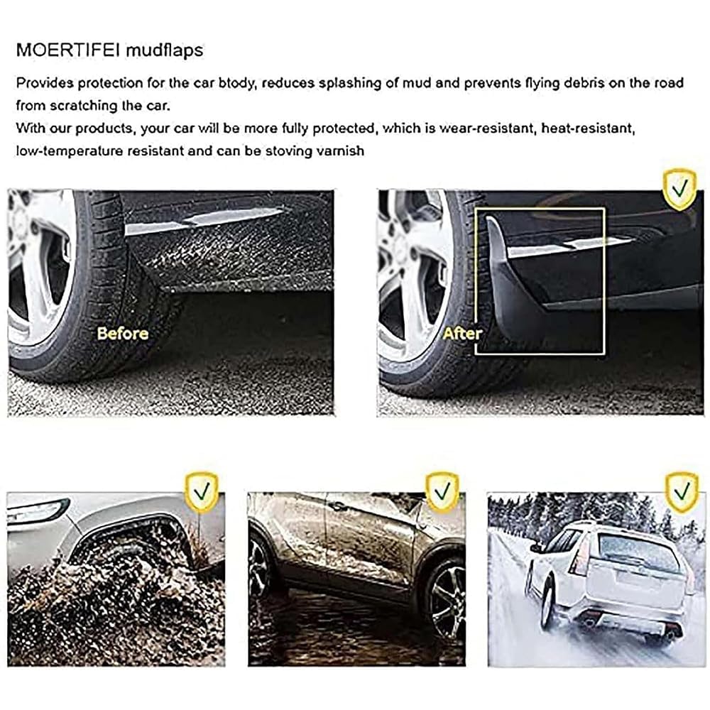 UPIKIT 4 Stück Auto Schmutzfänger Kompatibel Mit Für BMW X1 M Sport 2023 2024 Spritzschutz Kotflügel Auto-Styling ZubehöR