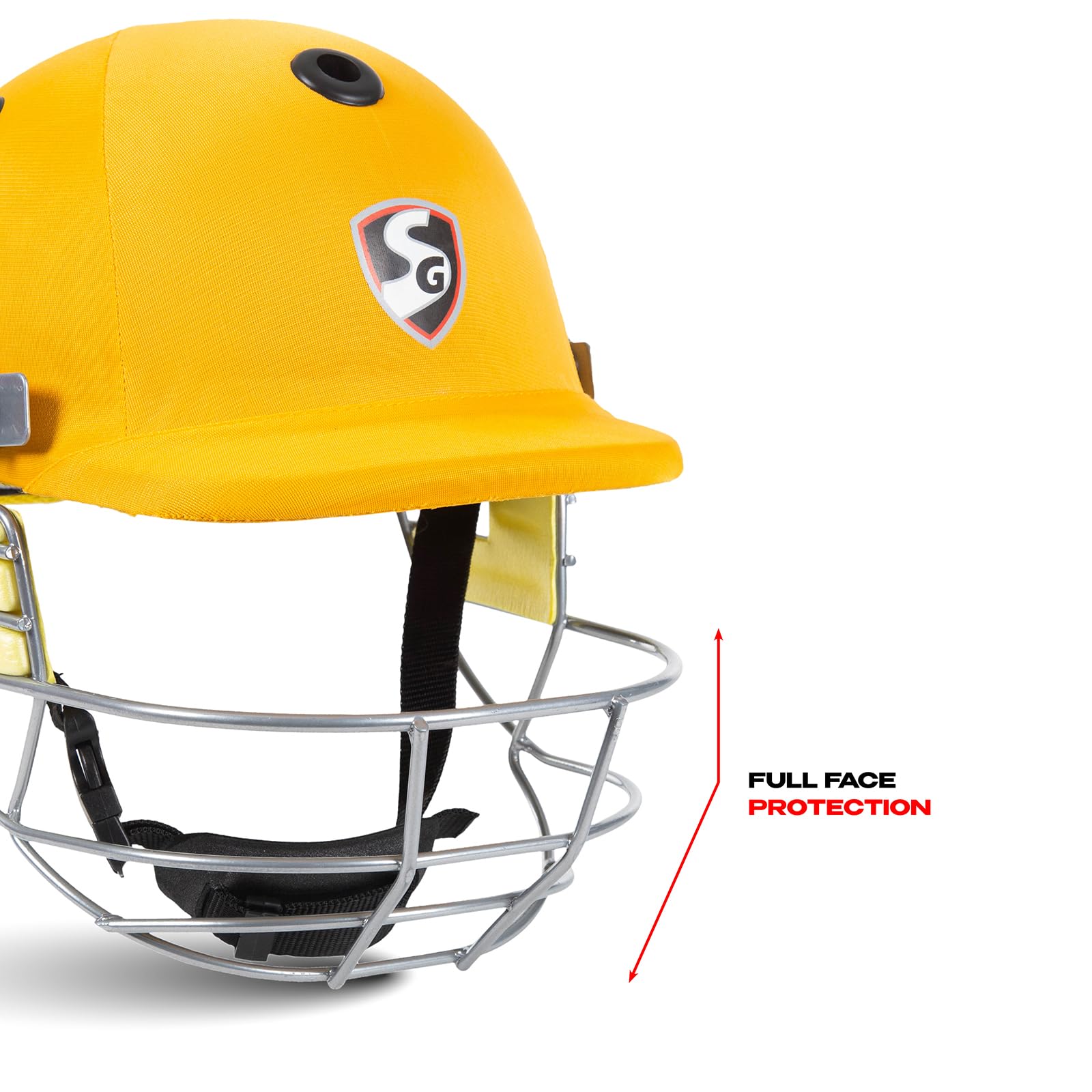 SG Blazetech Cricket Helmet - Yellow Large -2
