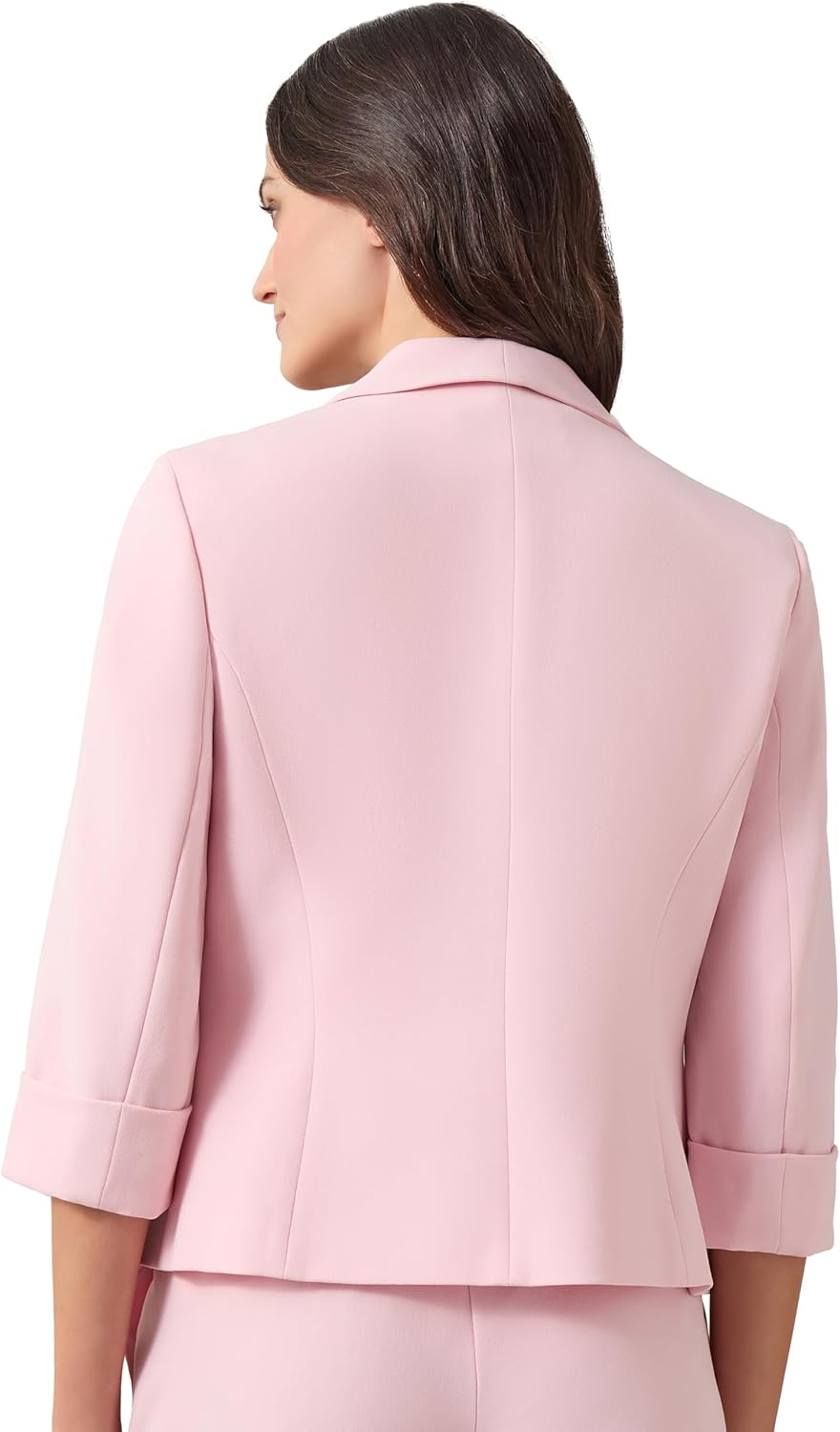 Kasper Women's Crepe 3q Sleeve Shawl Collar Jacket W We