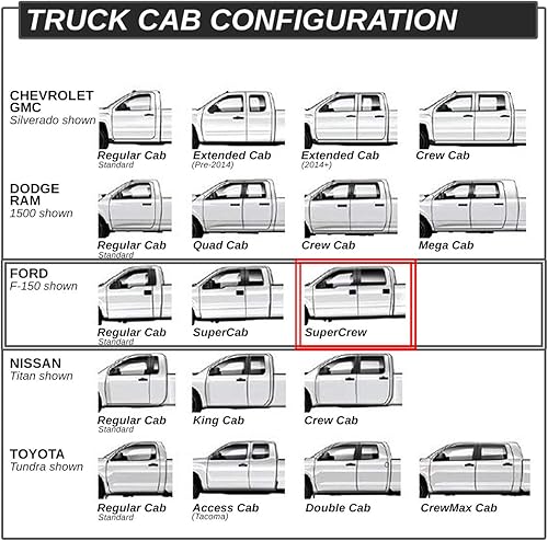 Miniatura 6 de DNA Motoring Estribos OD de 5 pulgadas con escalón lateral, barras Nerf compatibles con 04-14 F150 Crew Cab, STEPB-ZTL-8168-SS