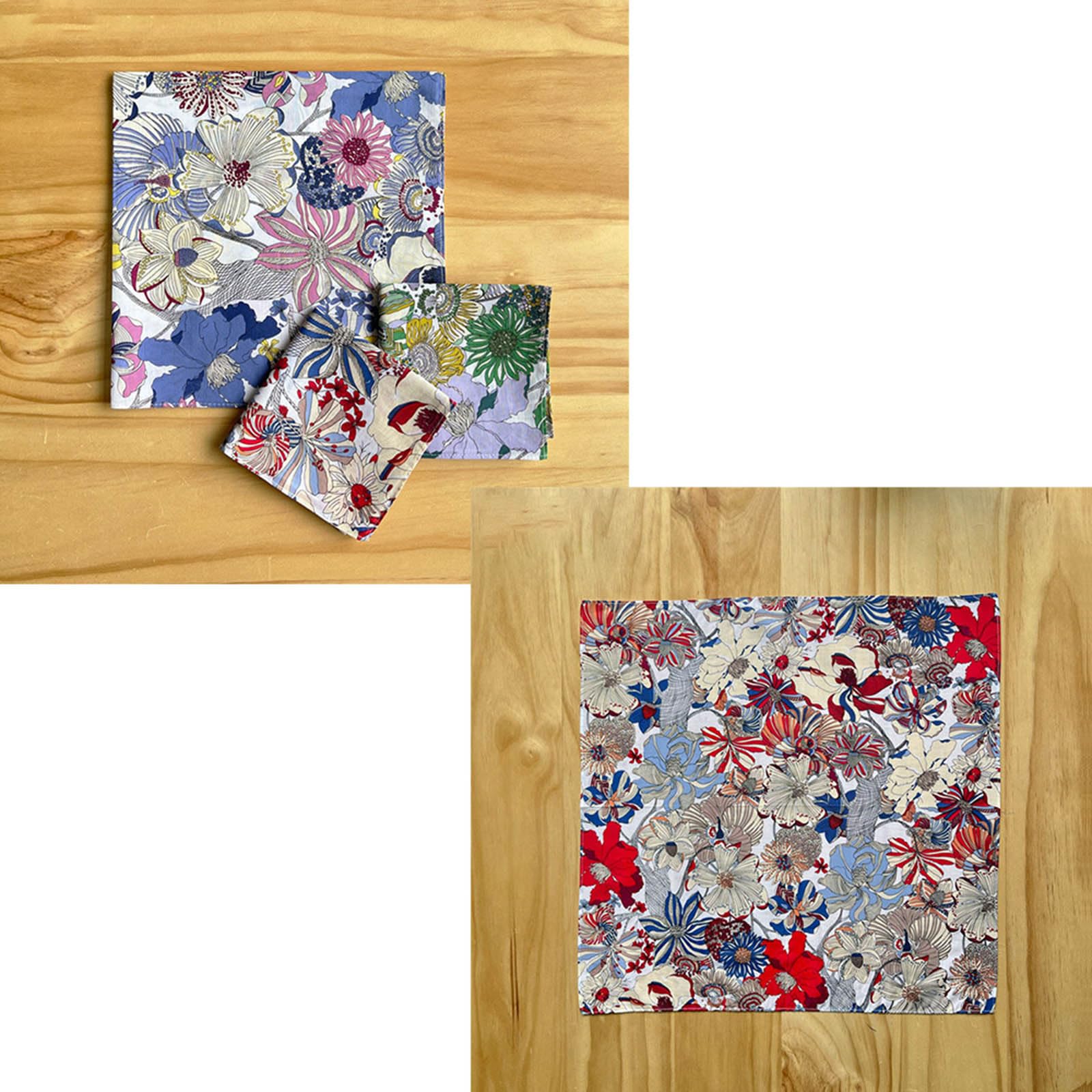 Fazzoletto con motivo floreale, 43,2 x 43,2 cm, grande asciugamano assorbente per lo sport, fazzoletti quadrati, fazzoletti da taschino da uomo