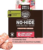 Vista 12 de Earth Animal Masticables sin ocultar – de The Grill Rolls Bacon sabor a hamburguesa con queso sin cuero crudo masticables para perros pequeños – 6
