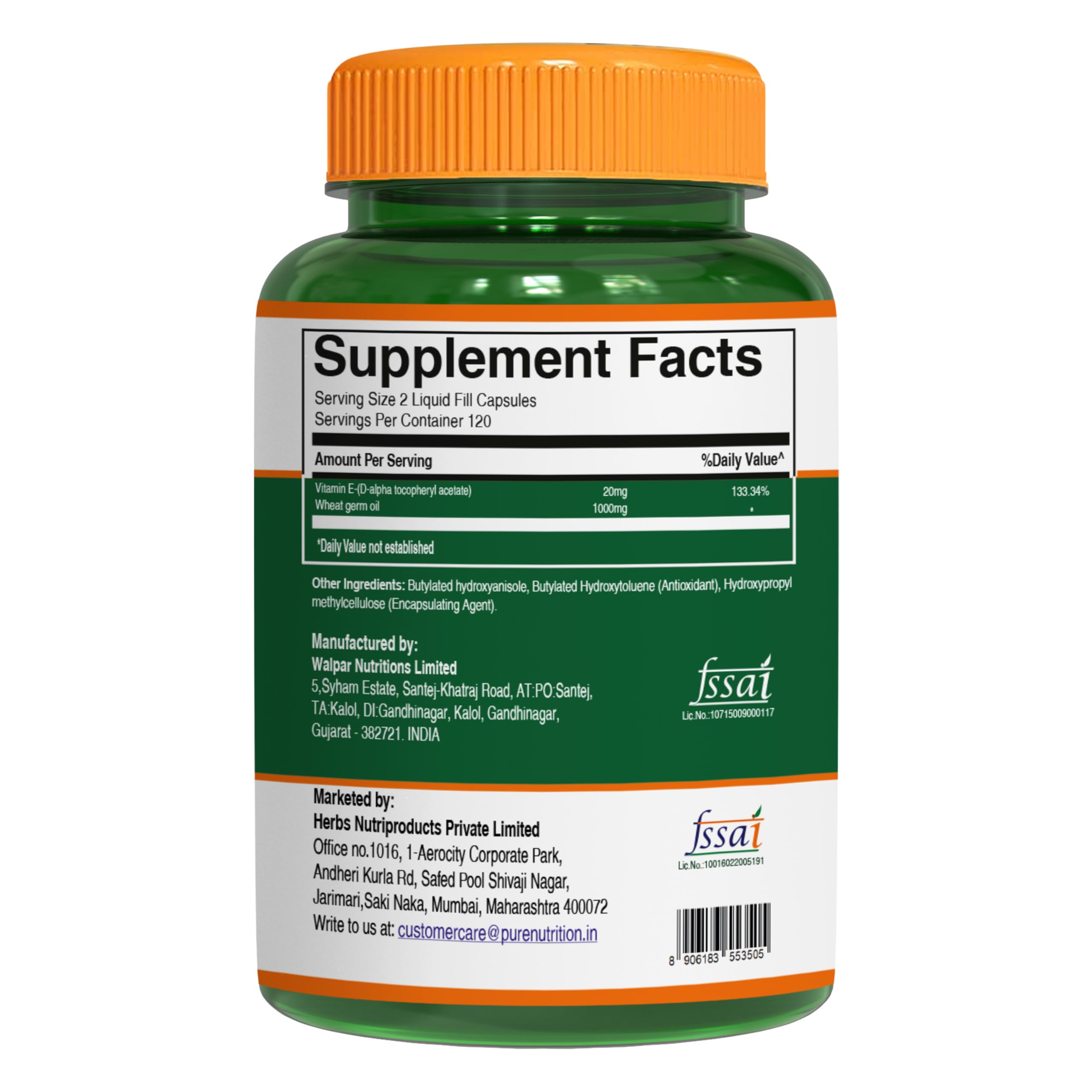 Pure Nutrition Vitamin E with Wheatgerm Oil, 1020mg |240 Caps | Natural Source of Vitamin E | Hair and Skin Supplement. — Amazon image 6