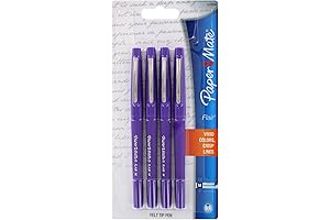 Paper Mate Flair Felt Tip Pen, Medium Point Purple Ink (4-Pack)