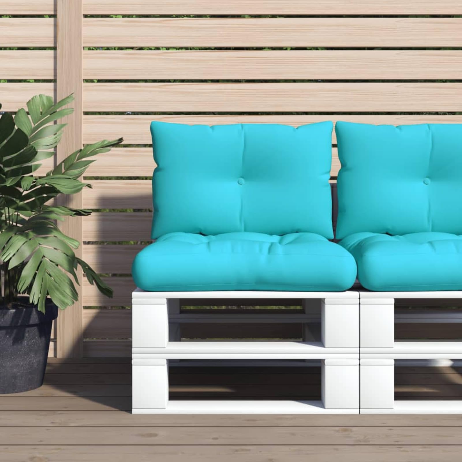 Coussins d'assise pour canapé en palette turquoise Homgoday pour vos soirées terrasse et jardin