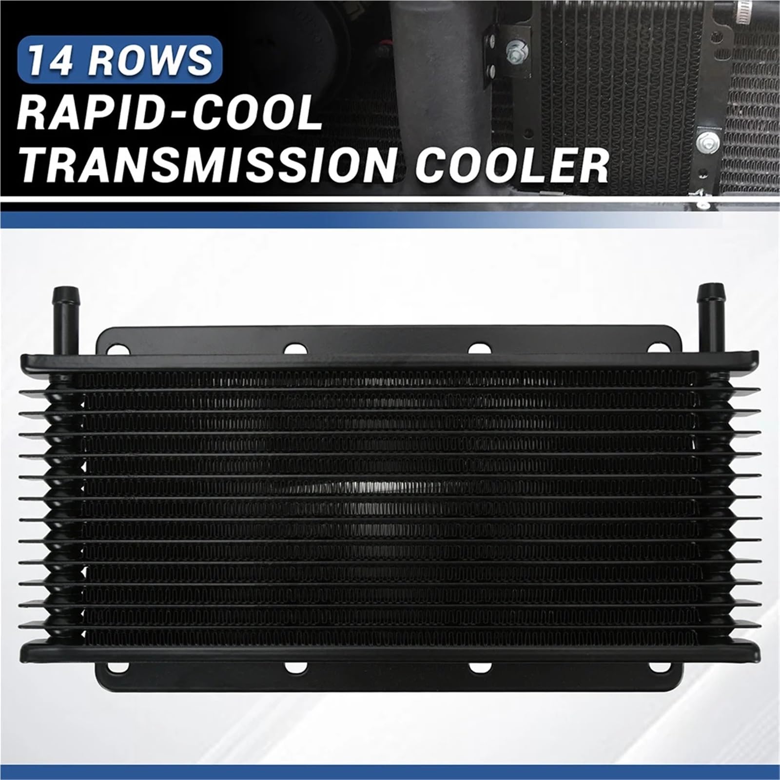 Enfriador de aceite de transmisión automática universal de 14 filas. Radiador de aluminio refrigerado por aceite. Radiador Enfriador de Aceite(32ROWS)