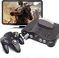 Vista 5 de Classic 64 Controlador con cable Joystick para consola N64 Game System N64 (2 paquetes, negro)