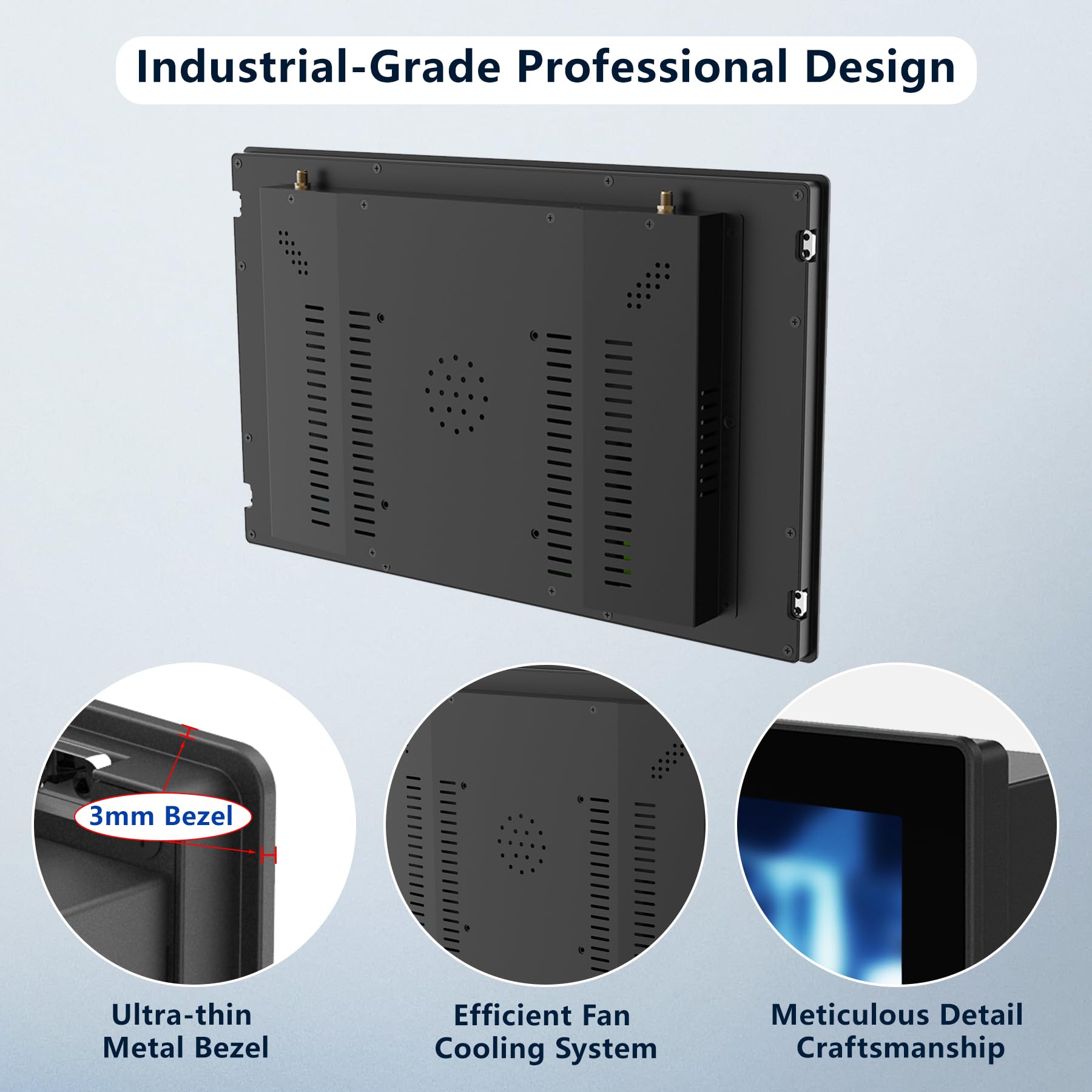 17-Zoll Android 11 Industrie-Panel-PC,IP65 Front-Touch Embedded-Interaktives Touchscreen,Kapazitive Multi-Touch-Tafel,HDMI/LAN/COM/USB/WLAN/BT,Für Kioske,Kassen & Fabriken(4GB RAM,32GB ROM)