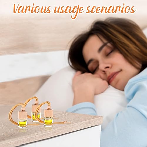 Miniatura 6 de 60 piezas de ambientador colgante para automóvil, botella difusora de vidrio vacías, botellas de perfume de vidrio, difusor de aire, botella