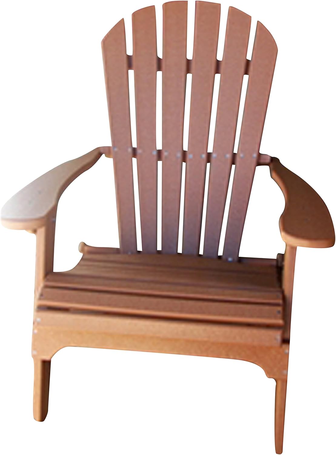 Phat Tommy Foldable Adirondack Chair - Poly Adirondack Chair Folding - HDPE, Heavy Duty, Recycled Plastic - All Weather Outdoor Furniture for Your Deck, Front Porch, or Patio, Brown
