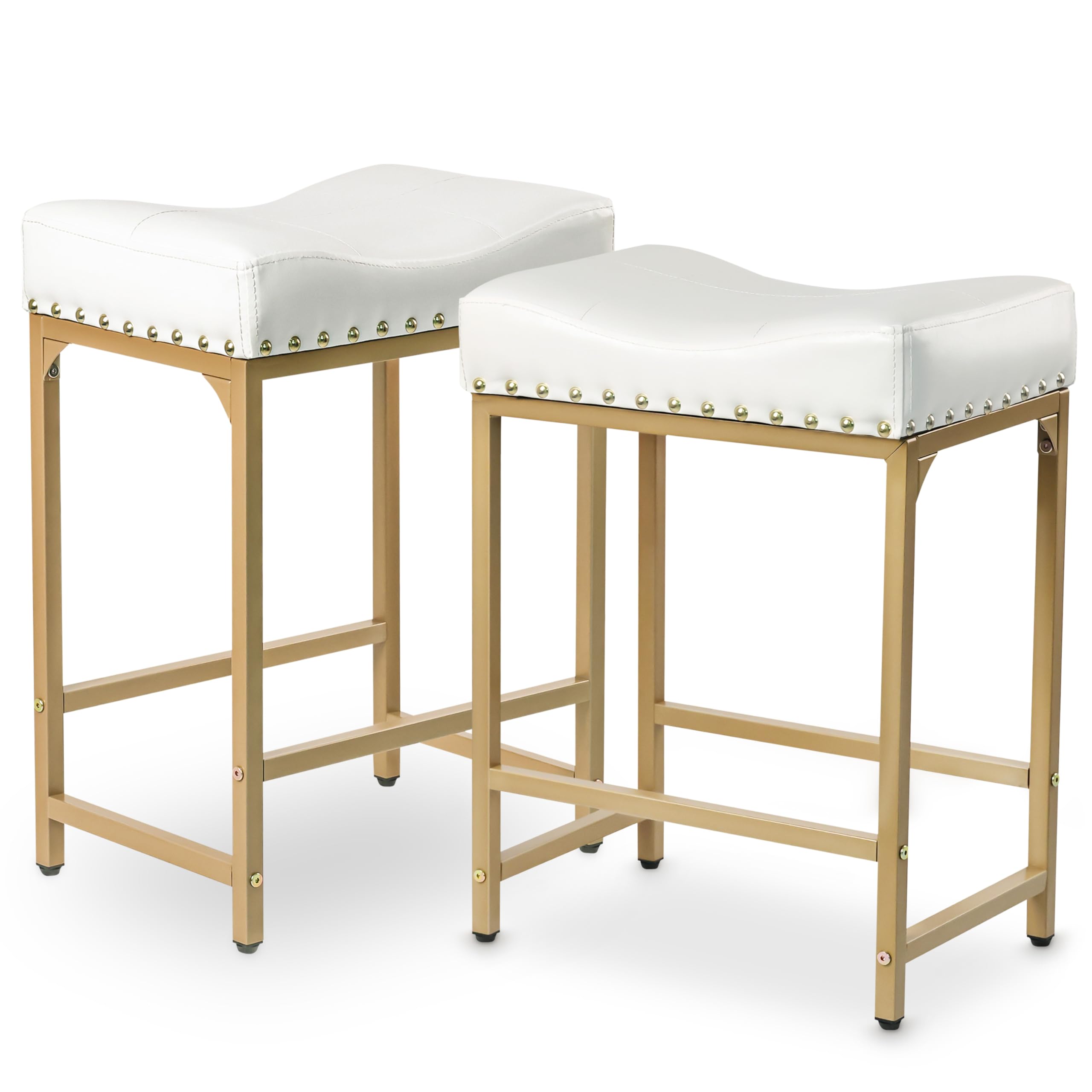 View 1 of ***MINOR DAMAGE***FLYZC Bar Stools Set of 2, 24" Counter Height with Cushion